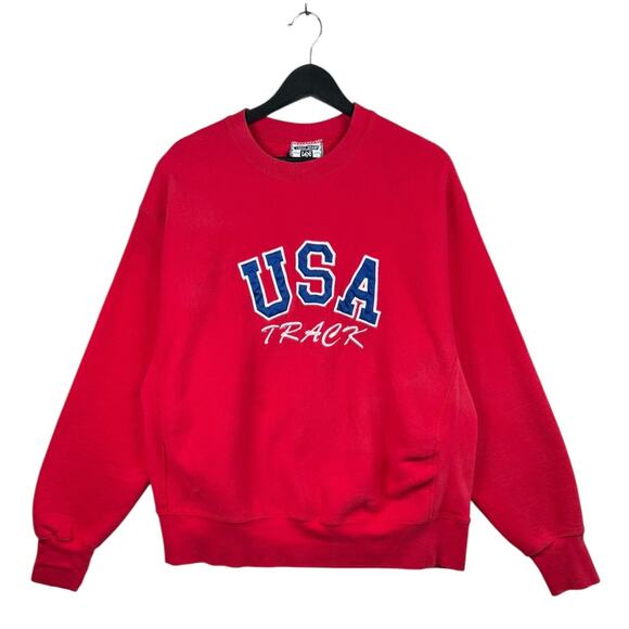 Vintage Lee USA Track Embroidered Sweatshirt Crewneck XL - Picture 1 of 7